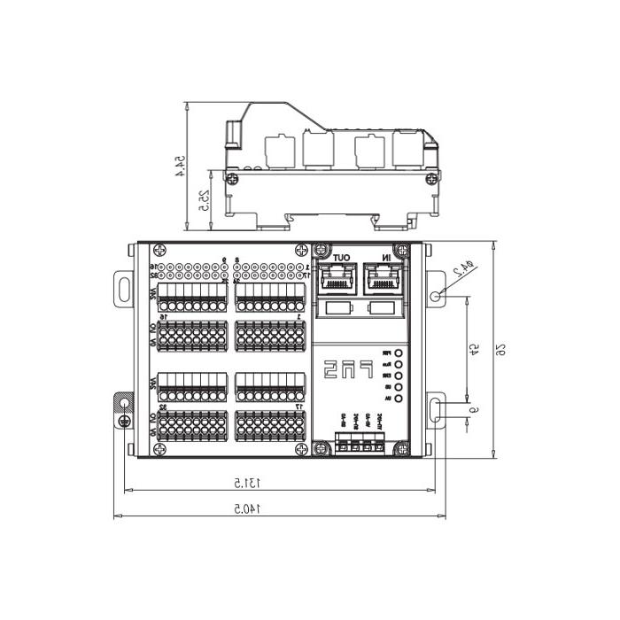 PROFINET协议、IP20、32DI/DO 自适应配置、NPN、端子式、RJ45网口、远程模块、009A52